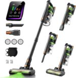 SunSare Cordless Vacuum Cleaner, 50KPa 600W 65Mins Stick Vacuum with Green Headlights, Aromatherapy, Anti-Tangle Rollor, 1.8L Upright Vacuum Cleaner for Pet Hair Carpets Hardwood Floors