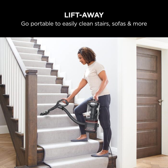 Shark Corded Upright Vacuum Cleaner 1.1L with Anti Hair Wrap Technology, Pet Model, LED Headlights, Lift-Away, Anti-Allergen, 8m Cord, 750W, 3 Attachments inc Pet Tool, Rose Gold, NZ690UKT