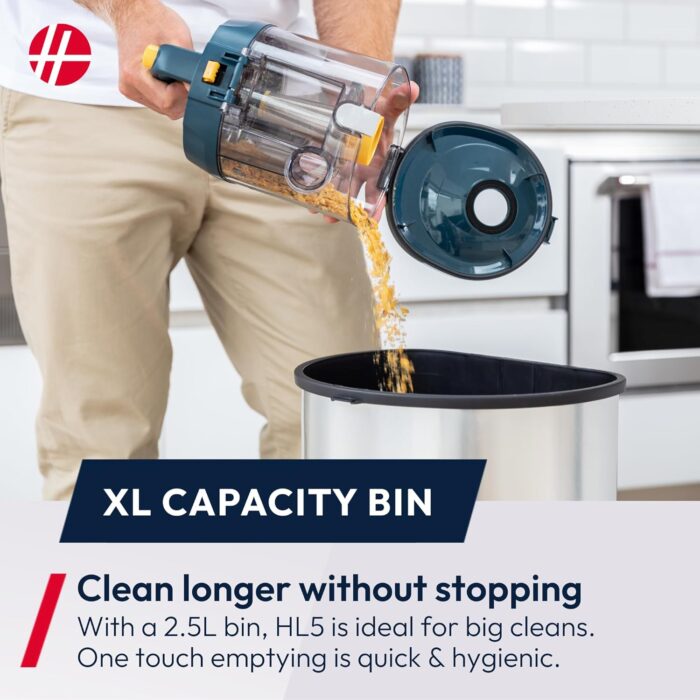 Hoover HL5 Pets Upright Vacuum Cleaner with Pet Hair Attachment, Powerful Suction, Push&Lift Portable Mode, Anti Hair Wrap, LED Lights, Hepa Filter, Corded, 850w [HL500PT]