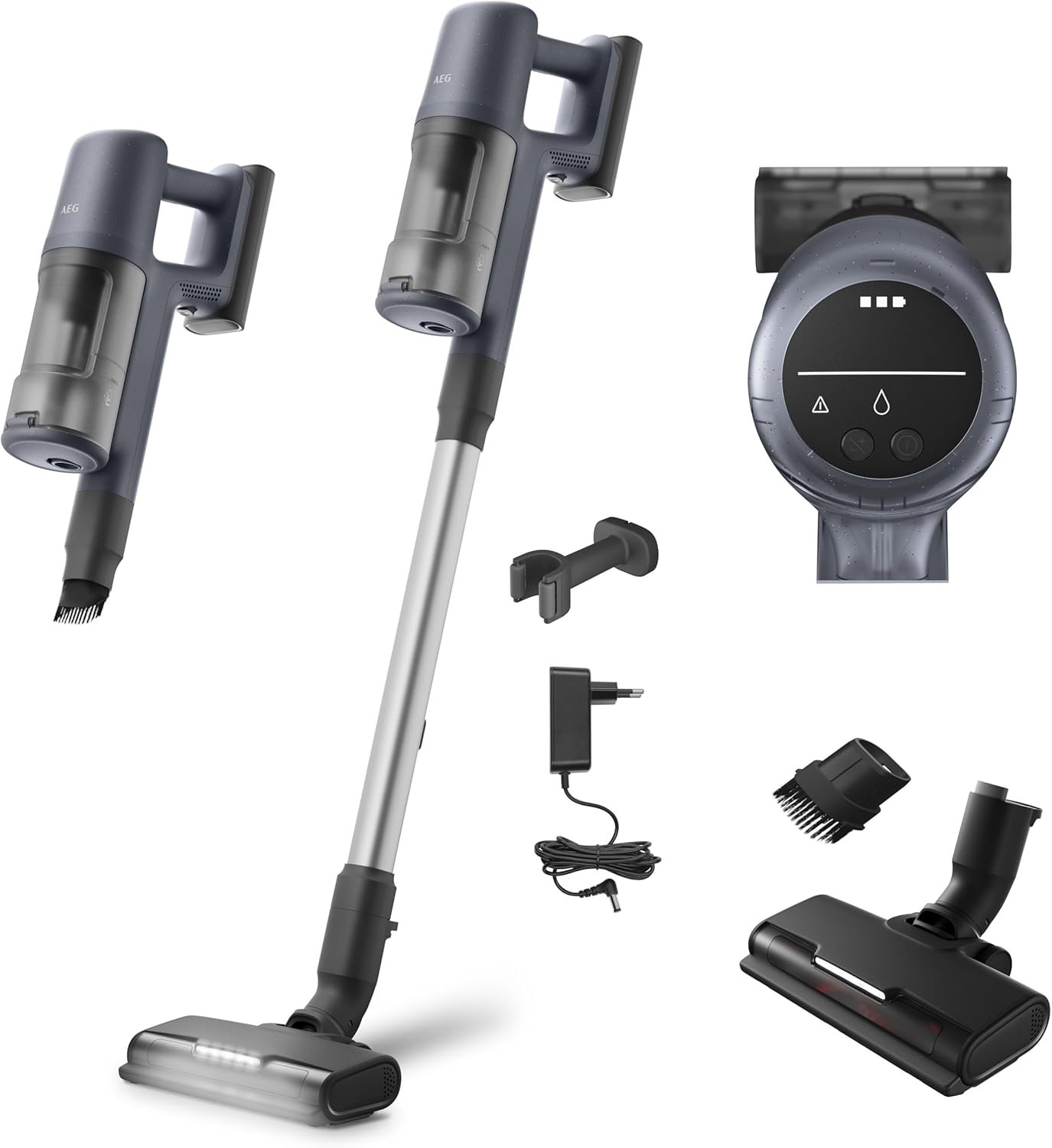 71N8vquHbNL._AC_SL1500 AEG 6000 Cordless Vacuum Cleaner AP61CB21DB, 103 000 RPM, Powerful Suction, Up to 99% Dust Pickup, 40 Min Runtime, Multi-Surface Nozzle, Detachable Handheld Unit