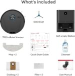 Ultenic T20 Pro Self Emptying Robot Vacuum Cleaner with Mop 8000Pa, 180 Mins Runtime, LiDAR Navigation, Up to 10 Weeks of Hands Free Cleaning Robot Vacuum for Pet Hair, Carpet, All Floors