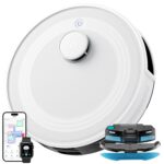 Lefant M2 Robot Vacuum Cleaner with Mop, Powerful 6000Pa Suction, dToF Laser Navigation, 2.4G/5G Wi-Fi, App/Alexa/Apple Watch Control, 140min Runtime, Ideal for Pet Hair, Carpets & Hard Floors
