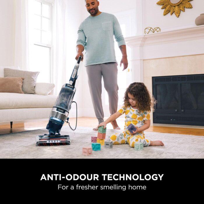 Shark Stratos XL 2.6 Litre Corded Upright Vacuum Cleaner with Anti Hair Wrap Plus & Anti Odour, Pet, Crevice and Multi-Surface Tools, Transforms to Portable Vacuum, 800W 2.6 ltrs, Navy Blue AZ3000UKT