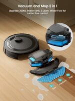 Lefant M2 Robot Vacuum Cleaner with Mop, Powerful 6000Pa Suction, dToF Laser Navigation, 2.4G/5G Wi-Fi, App/Alexa/Apple Watch Control, 140min Runtime, Ideal for Pet Hair, Carpets & Hard Floors