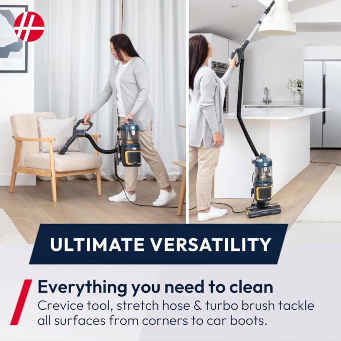 Hoover HL5 Pets Upright Vacuum Cleaner with Pet Hair Attachment, Powerful Suction, Push&Lift Portable Mode, Anti Hair Wrap, LED Lights, Hepa Filter, Corded, 850w [HL500PT]