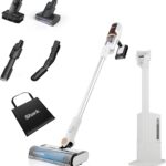 Shark Clean & Empty Cordless Vacuum Cleaner with Auto-Empty System, Lightweight Anti Hair Wrap Vacuum with Pet & Crevice Tools, 40 Mins, Charging Dock, LED Headlights, White,Mohogany, BU3521UKTSB