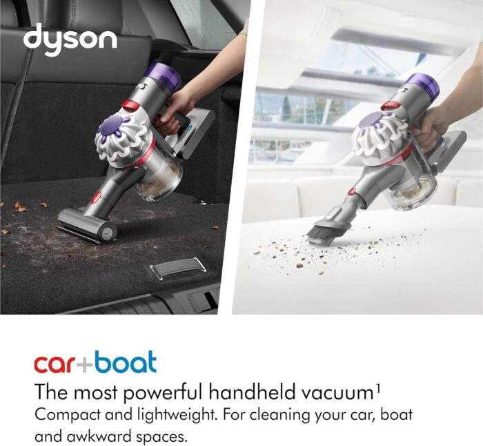 Dyson Car+Boat handheld vacuum cleaner, 115 AW, 50min, deep cleaning on the go (Silver)