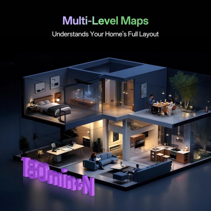 Vexilar Robot Vacuum and Mop with Multi-Cyclone Bagless Self Emptying Docking Station, 10000Pa Suction, LiDAR Navigation, 5 Maps, 180Min Runtime, Robotic Vacuum for Pet Hair, Carpet and Hard Floor