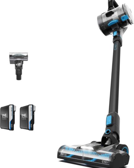 Vax ONEPWR Blade 4 Pet Dual Battery Cordless Vacuum Cleaner with Motorised Pet Tool – CLSV-B4DP, Graphite/Cyan Blue