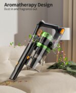 SunSare Cordless Vacuum Cleaner, 50KPa 600W 65Mins Stick Vacuum with Green Headlights, Aromatherapy, Anti-Tangle Rollor, 1.8L Upright Vacuum Cleaner for Pet Hair Carpets Hardwood Floors