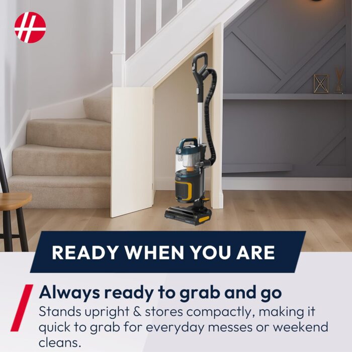 Hoover HL5 Pets Upright Vacuum Cleaner with Pet Hair Attachment, Powerful Suction, Push&Lift Portable Mode, Anti Hair Wrap, LED Lights, Hepa Filter, Corded, 850w [HL500PT]