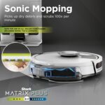 Shark Matrix Plus 2-in-1 Robot Vacuum and Mop with Self-charging Base - Deep-cleans Carpets, Hard Floors and Pet Hair - 3D LiDAR Navigation - Wi-Fi/App - 2 Pads and 2 Brushes incl. - Grey