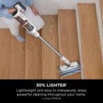 Shark Clean & Empty Cordless Vacuum Cleaner with Auto-Empty System, Lightweight Anti Hair Wrap Vacuum with Pet & Crevice Tools, 40 Mins, Charging Dock, LED Headlights, White,Mohogany, BU3521UKTSB