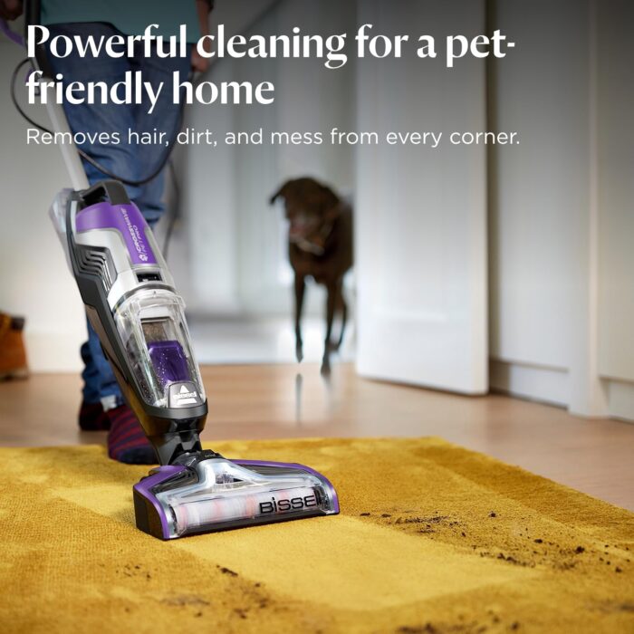 BISSELL CrossWave Pet Pro, 3-in-1 Multi-Surface Wet and Dry Vacuum Cleaner, Floor Cleaner Machine All in 1 Step, Vacuums, Washes & Dries, Hard Floors & Area Rugs, For Pet Owners, Corded, 2224E