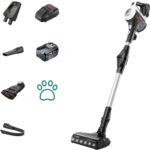 Bosch Unlimited 7 BCS712GB ProHome MultiUse Lightweight Cordless Vacuum Cleaner with Flex Tube, Quick Charger & Accessories, 2 Batteries 80 minutes runtime - White