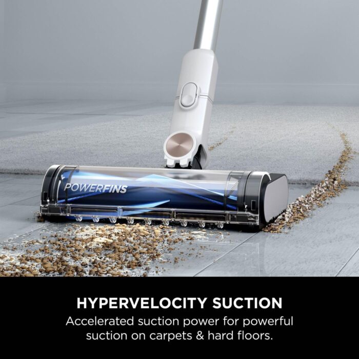 Shark Clean & Empty Cordless Vacuum Cleaner with Auto-Empty System, Lightweight Anti Hair Wrap Vacuum with Pet & Crevice Tools, 40 Mins, Charging Dock, LED Headlights, White,Mohogany, BU3521UKTSB