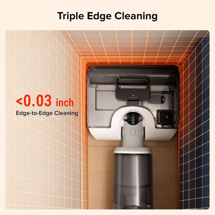 roborock F25 GT Cordless Wet Dry Vacuum Cleaner, 20000Pa All-in-One Floor Washer for Hard Floors, Edge-to-Edge Cleaning with 180° Lie-Flat, Auto Self-Cleaning, Lightweight Design