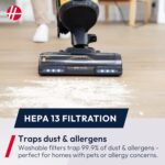 Hoover HL5 Pets Upright Vacuum Cleaner with Pet Hair Attachment, Powerful Suction, Push&Lift Portable Mode, Anti Hair Wrap, LED Lights, Hepa Filter, Corded, 850w [HL500PT]