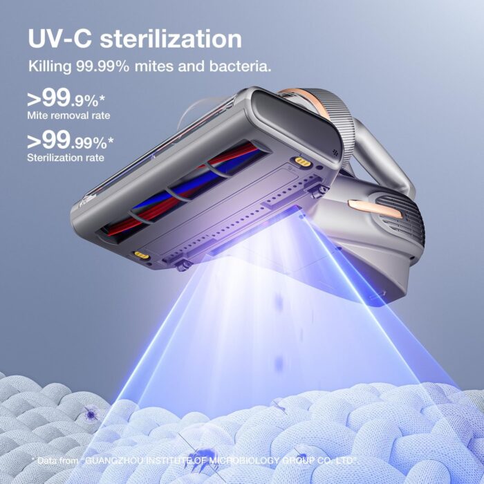 Jimmy BX7 Pro Max Mattress & Bed Vacuum Cleaner 700W Power 15kPa Suction with UV-C Light 65°C Heat & Graphene Tech, Dust Mite Sensor, Negative-ion Function for Mattresses Bed Upholstery Deep Cleaning