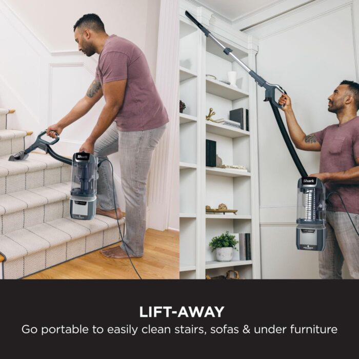 Shark Anti Hair Wrap Plus Upright Corded Pet Vacuum, 2.5L, Powered Lift-Away, Anti-Allergen Seal, Hard Floor & Carpet Mode, 750W, 8m Cord, Multi-Surface & Pet Hair Tools, Smoky Grey, NZ780UKT