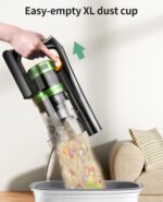 SunSare Cordless Vacuum Cleaner, 50KPa 600W 65Mins Stick Vacuum with Green Headlights, Aromatherapy, Anti-Tangle Rollor, 1.8L Upright Vacuum Cleaner for Pet Hair Carpets Hardwood Floors