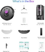 Vexilar Robot Vacuum and Mop with Multi-Cyclone Bagless Self Emptying Docking Station, 10000Pa Suction, LiDAR Navigation, 5 Maps, 180Min Runtime, Robotic Vacuum for Pet Hair, Carpet and Hard Floor