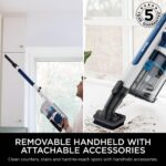 Shark PowerPro Cordless Stick Vacuum Cleaner, Lightweight, Floor Detect Technology, Anti-Hair Wrap Technology, Anti-Allergen Complete Seal, Flexible, Handheld mode, Navy Metallic, IZ380UK