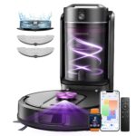 Vexilar Robot Vacuum and Mop with Multi-Cyclone Bagless Self Emptying Docking Station, 10000Pa Suction, LiDAR Navigation, 5 Maps, 180Min Runtime, Robotic Vacuum for Pet Hair, Carpet and Hard Floor