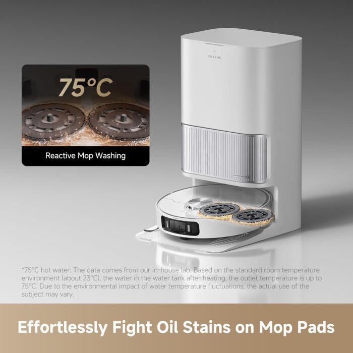 dreame L40 Ultra AE Robot Vacuum and Mop, 19,000Pa Suction, Diverse Brush Selection, Flexible Mop & 75°C Self Cleaning Washboard, All-in-One Station, Tangle-Free, Auto Refill, Voice Control