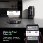 Vexilar W15 Robot Vacuum and Mop with Multi-Cyclone Bagless Self Emptying Docking Station, 10000Pa Suction, LiDAR Navigation, 5 Maps, 180Min Runtime, Robotic Vacuum for Pet Hair, Carpet and Hard Floor