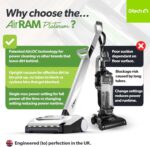 Gtech AirRAM Platinum AR46 Cordless Vacuum Cleaner - Includes Anti-Hair Wrap Brush Bar - Perfect for Carpet and Hardwood Floors - Rechargeable 22v Li-ion Battery - Lightweight (3.3 kgs.)