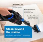 Bosch Unlimited 10 BCS1051GB Cordless Vacuum Cleaner with 100-Minute Runtime, Innovative MicroClean Technology, Including Sensor and TFT Display, Black