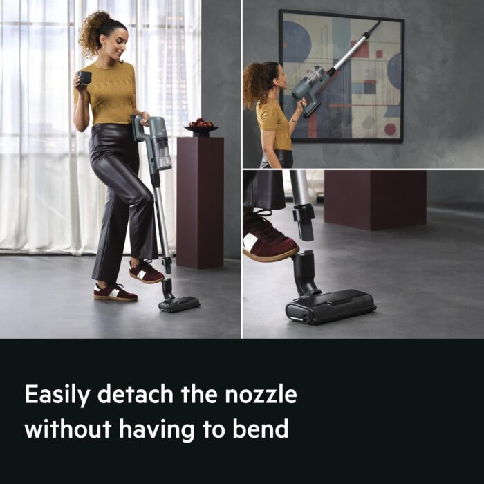 AEG 6000 Cordless Vacuum Cleaner AP61CB21DB, 103 000 RPM, Powerful Suction, Up to 99% Dust Pickup, 40 Min Runtime, Multi-Surface Nozzle, Detachable Handheld Unit