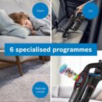 Bosch Unlimited 10 BCS1051GB Cordless Vacuum Cleaner with 100-Minute Runtime, Innovative MicroClean Technology, Including Sensor and TFT Display, Black