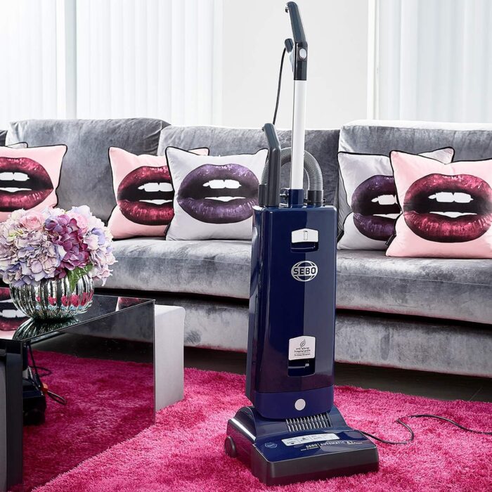 SEBO 91506GB Automatic X7 Extra ePower Upright bagged Vacuum Cleaner, 890 W, Dark Blue/Silver