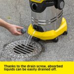 Kärcher Wet and Dry vacuum cleaner WD 6 P Premium, blower function, 1,300 W, stainless steel container: 30 l, suction hose: 2.2 m, extension hose, power outlet, drain screw, floor and crevice nozzle