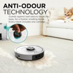 Shark PowerDetect Robot Vacuum with 60-Day Self-emptying Base - For Carpets, Hard Floors and Pet Hair - 3D LiDAR Navigation - Wi-Fi / App - Odour Cartridge and 2 Brushes Incl. - White