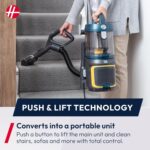 Hoover HL5 Pets Upright Vacuum Cleaner with Pet Hair Attachment, Powerful Suction, Push&Lift Portable Mode, Anti Hair Wrap, LED Lights, Hepa Filter, Corded, 850w [HL500PT]