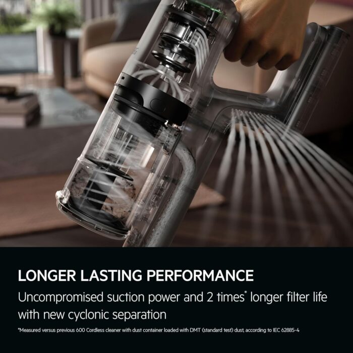 AEG 6000 Cordless Vacuum Cleaner AP61CB21DB, 103 000 RPM, Powerful Suction, Up to 99% Dust Pickup, 40 Min Runtime, Multi-Surface Nozzle, Detachable Handheld Unit