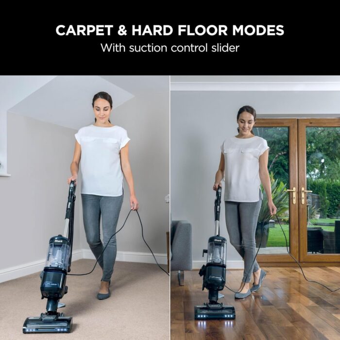 Shark Corded Upright Vacuum Cleaner 1.1L with Lift-Away Technology, LED Headlights, Anti-Allergen, 8m Cord, 750W, Crevice, Multi-Surface Tools, Blue/Black, NV602UK, 40/16B-D