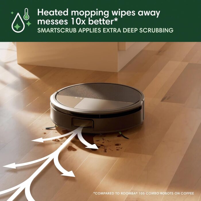 iRobot Roomba Max 705 Combo Robot Vacuum & Mop + AutoWash Dock – Extending self-cleaning Roller Mop, Retractable Cover, Dual Brushes, Self-empties, Heat-Washes & Dries, Avoids Obstacles, LiDAR