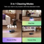 Vexilar W15 Robot Vacuum and Mop with Multi-Cyclone Bagless Self Emptying Docking Station, 10000Pa Suction, LiDAR Navigation, 5 Maps, 180Min Runtime, Robotic Vacuum for Pet Hair, Carpet and Hard Floor