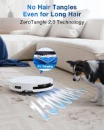 ECOVACS DEEBOT T50 PRO OMNI Robot Vacuum,Extend Side Brush and Mop, 15,000Pa, AIVI 3D 3.0, Auto Cleaning Solution Adding, 75℃ Hot Water Mop Washing, Hot Air-Drying, Ultra-thin 81mm, White