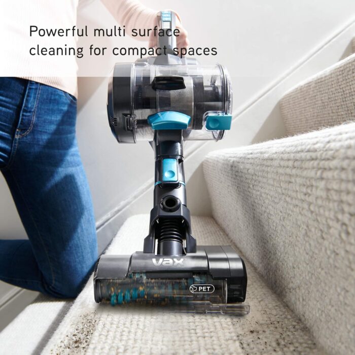 Vax ONEPWR Blade 4 Pet Dual Battery Cordless Vacuum Cleaner with Motorised Pet Tool – CLSV-B4DP, Graphite/Cyan Blue