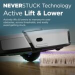 Shark PowerDetect Robot Vacuum with 60-Day Self-emptying Base - For Carpets, Hard Floors and Pet Hair - 3D LiDAR Navigation - Wi-Fi / App - Odour Cartridge and 2 Brushes Incl. - White