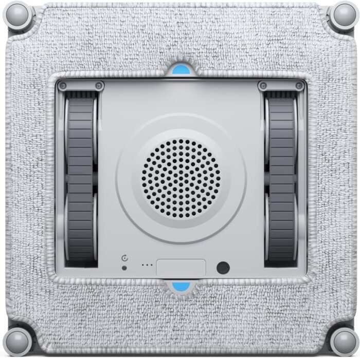 ECOVACS WINBOT MINI Window Cleaning Robot - Compact Design, Dual Nozzles with Ultrasonic Spray, 9-stage Protection System, Intelligent Path Planning, 3 Cleaning Modes, Anti-Slipping System - Grey