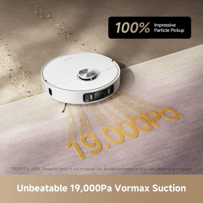 dreame L40 Ultra AE Robot Vacuum and Mop, 19,000Pa Suction, Diverse Brush Selection, Flexible Mop & 75°C Self Cleaning Washboard, All-in-One Station, Tangle-Free, Auto Refill, Voice Control