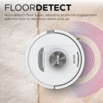 Shark PowerDetect Robot Vacuum with 60-Day Self-emptying Base - For Carpets, Hard Floors and Pet Hair - 3D LiDAR Navigation - Wi-Fi / App - Odour Cartridge and 2 Brushes Incl. - White