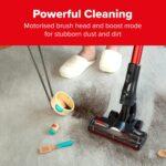 Henry Quick Cordless Stick Vacuum Cleaner, HEN.100, Up to 60 Mins Runtime, Dust-free Emptying, Powerful Cleaning, Interchangeable Battery, Lightweight, Red