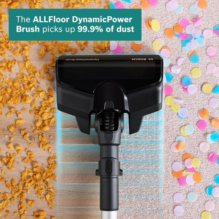 Bosch Unlimited 7 BCS712GB ProHome MultiUse Lightweight Cordless Vacuum Cleaner with Flex Tube, Quick Charger & Accessories, 2 Batteries 80 minutes runtime - White